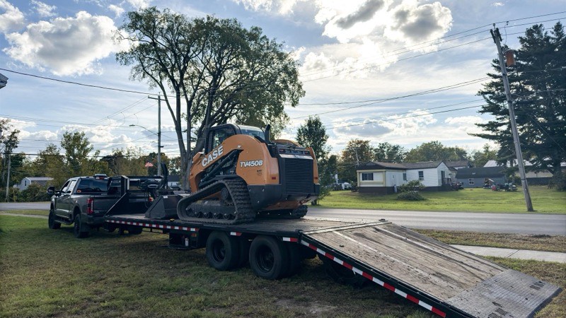Excavation fleet working on large grading project in Onondaga County NY
