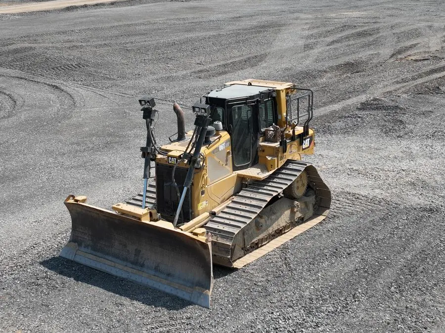 GPS Grade Control, aerial site work photo