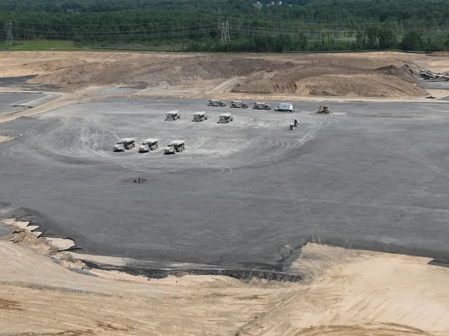 Articulated Haul Operations, aerial site work photo